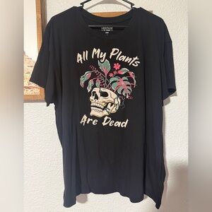 Torrid Heritage Oversized Graphic Tee “All My Plants Are Dead” Size 1